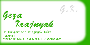 geza krajnyak business card